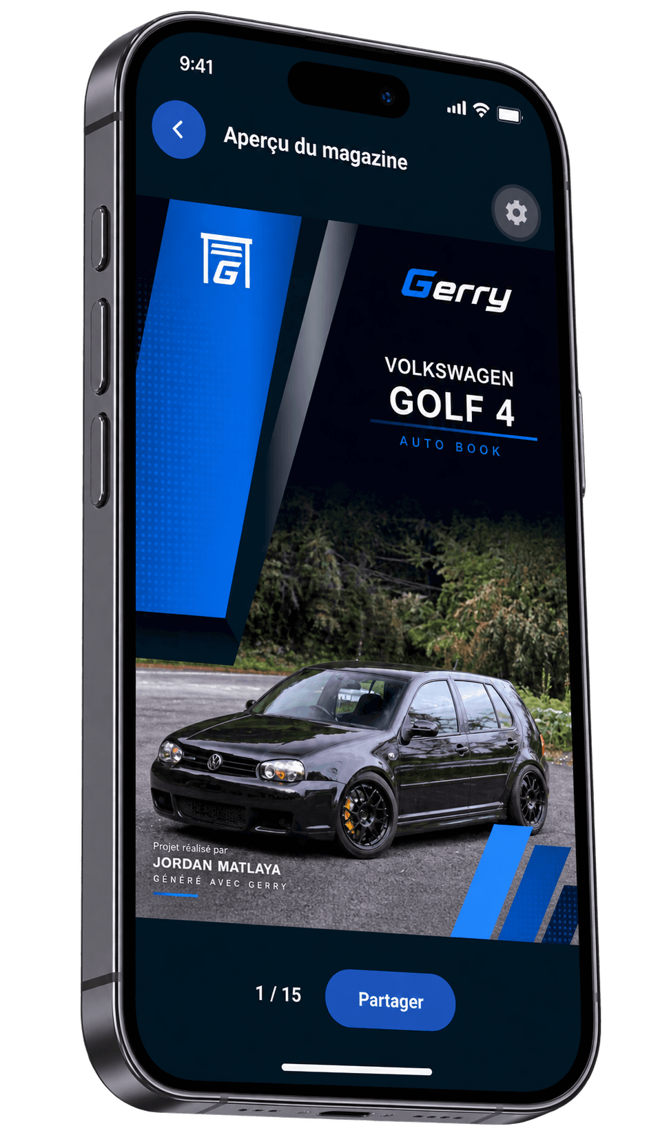 Écran d’aperçu du magazine Gerry